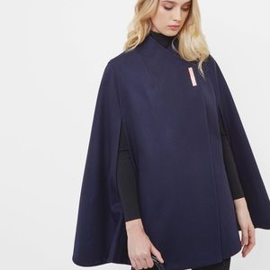 Ted Baker Cape size L in Navy. NWOT